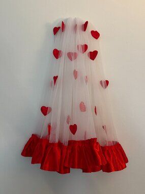 Etsy Sweet Heart / Candy Heart Wedding Veil (18")